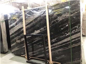China Athens Portoro Marble Slabs Decoration Applications
