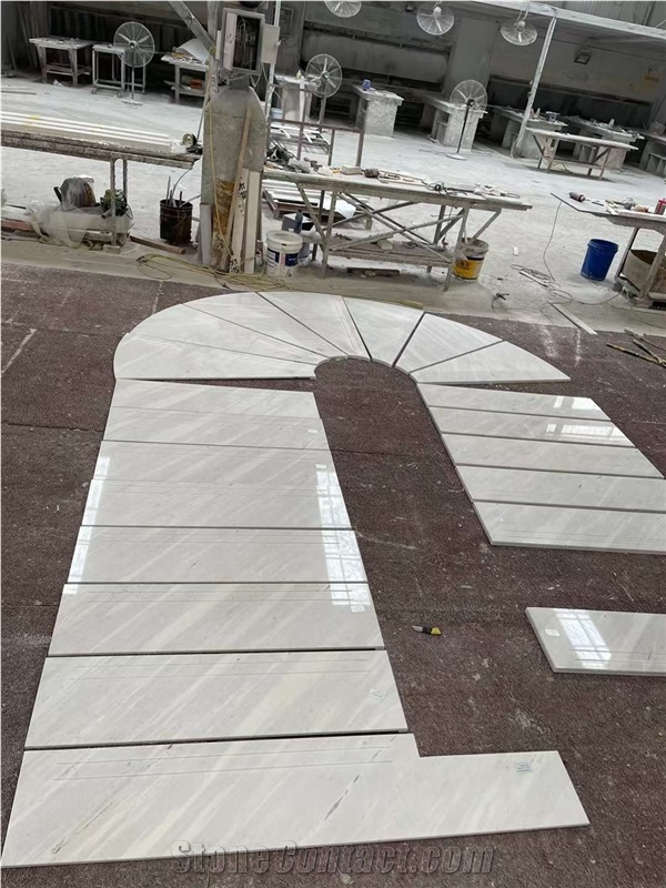 Polaris Bianco Marble Tiles Kitchen, Bathroom Applications
