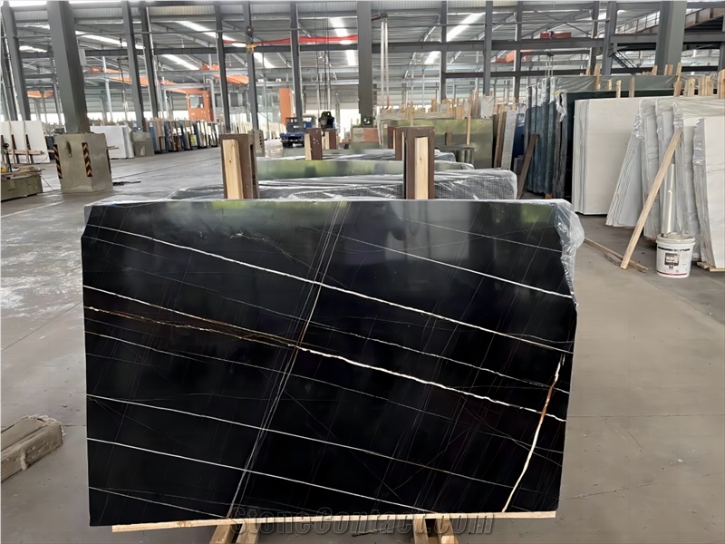 Sahara Noir Marble Slabs For Design And Decoration
