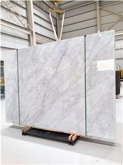 White Carrara C Supreme Polished Marble Slabs