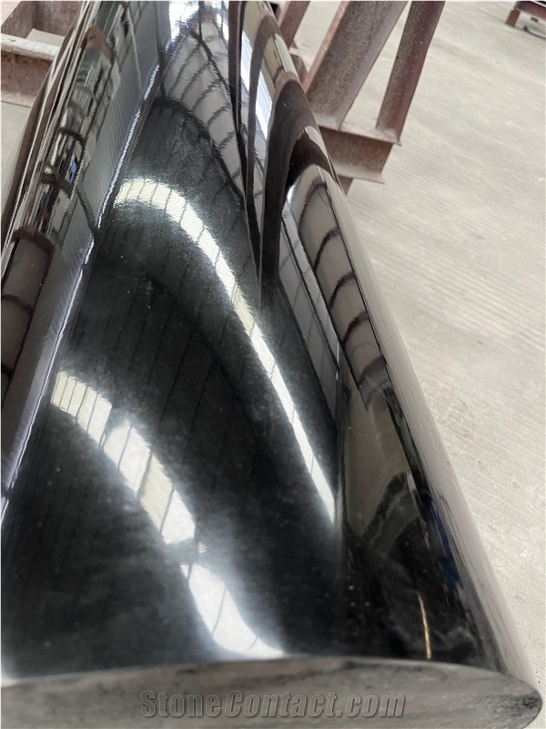 Black Granite Polished Roman Column