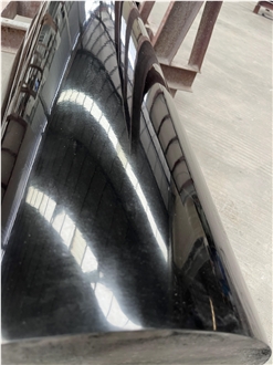 Black Granite Polished Roman Column