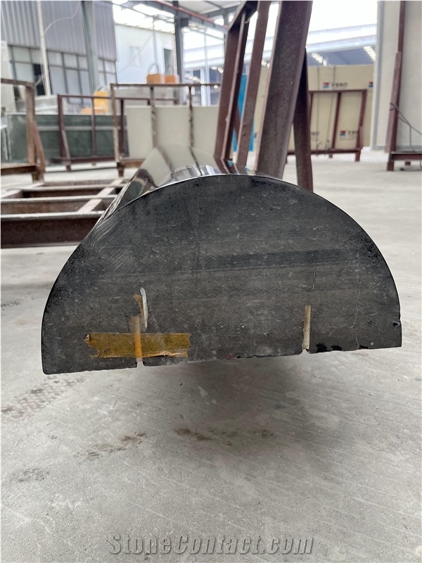 Black Granite Polished Roman Column