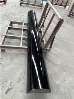 Black Granite Polished Roman Column