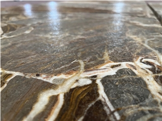 Gold Fusion Polished Marble Wall Tiles For Hotel