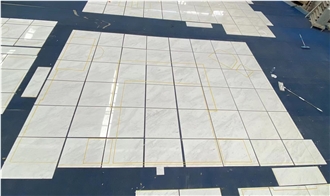 Greece Ariston White Marble Tiles Polished For Indoor Floor