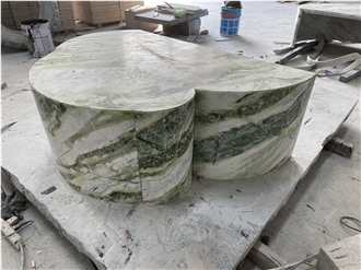 River Jade Marble Coffee Table For Bar Use
