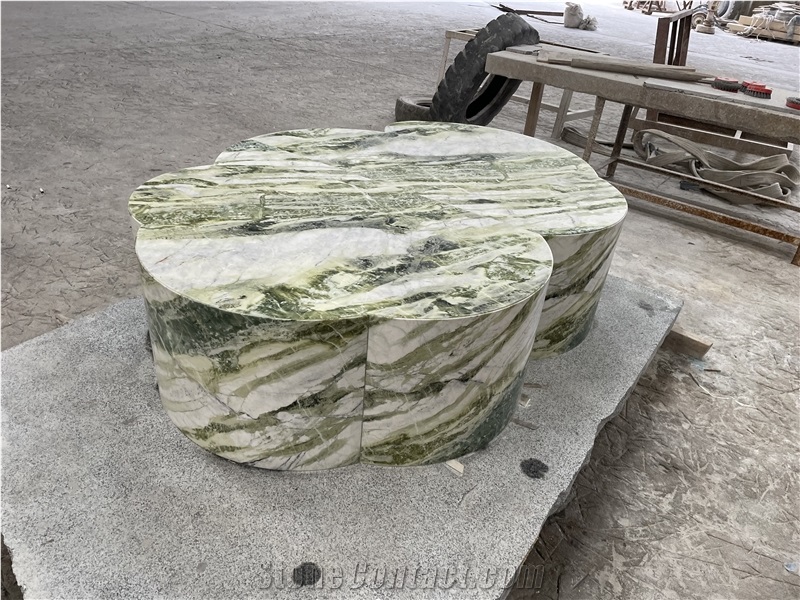 River Jade Marble Coffee Table For Bar Use