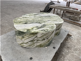 River Jade Marble Coffee Table For Bar Use