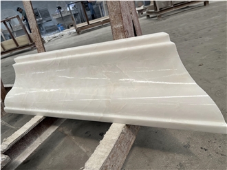 White Marble Skirting Molding For Indoor Decor