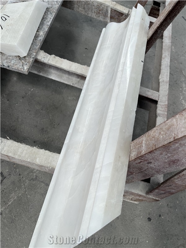White Marble Skirting Molding For Indoor Decor