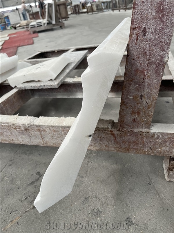 White Marble Skirting Molding For Indoor Decor