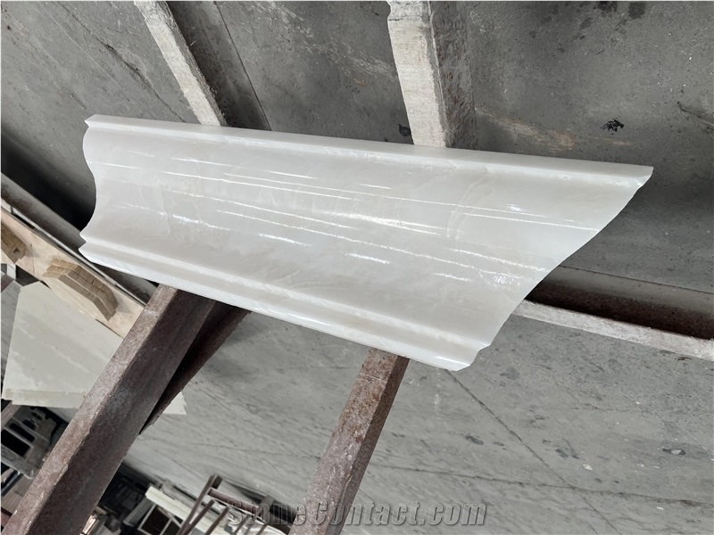 White Marble Skirting Molding For Indoor Decor