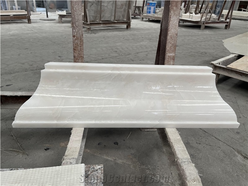 White Marble Skirting Molding For Indoor Decor