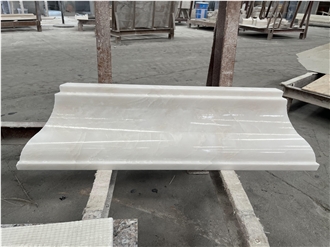 White Marble Skirting Molding For Indoor Decor