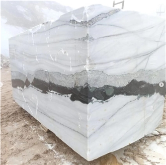 Panda White Marble- Black Swan Marble Blocks