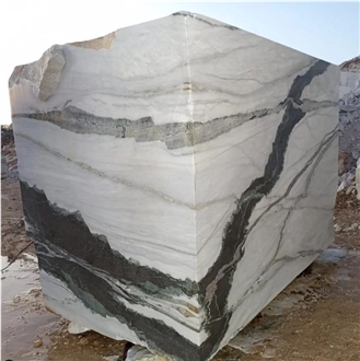 Panda White Marble- Black Swan Marble Blocks