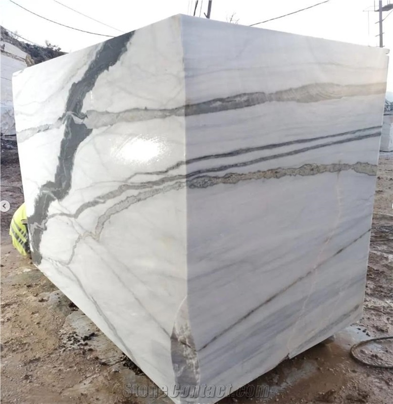 Panda White Marble- Black Swan Marble Blocks