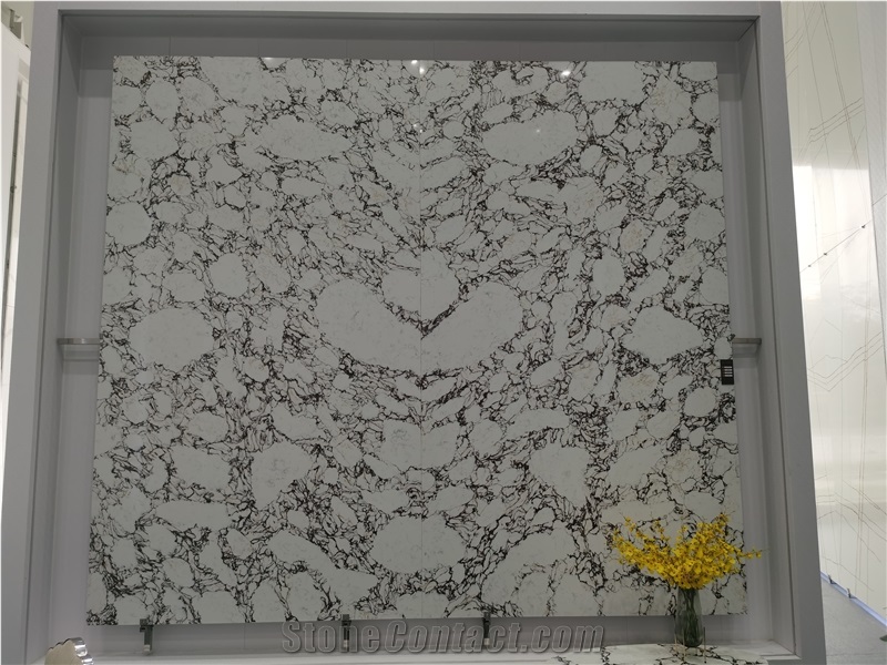 Artificial Calacatta Viola Quartz Stone Slabs