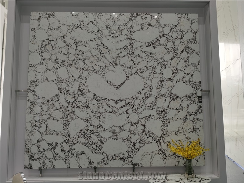 Artificial Calacatta Viola Quartz Stone Slabs