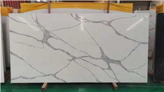 Artificial Stone Calacatta White Quartz Slabs