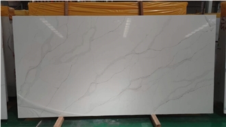 Artificial Stone Calacatta White Quartz Slabs