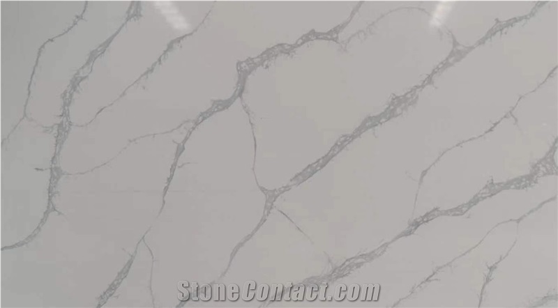 Artificial Stone Calacatta White Quartz Slabs