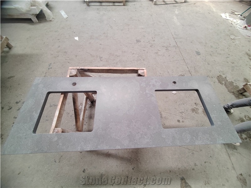 Bathroom Artificial Stone Grey Quartz Vanity Tops