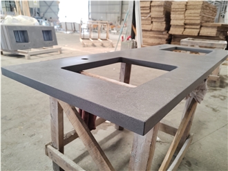 Bathroom Artificial Stone Grey Quartz Vanity Tops