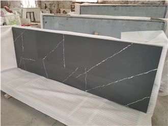 Calacatta Grey Kitchen Artificial Stone Prefab Countertop