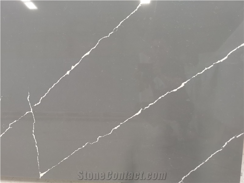Calacatta Grey Kitchen Artificial Stone Prefab Countertop