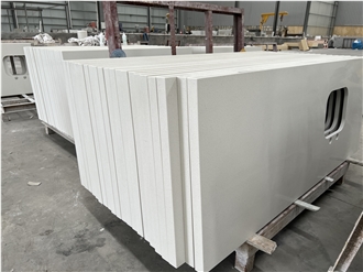 Jazz White Artificial Quartz Stone Bathroom Vanity Tops
