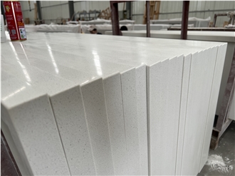 Jazz White Artificial Quartz Stone Bathroom Vanity Tops