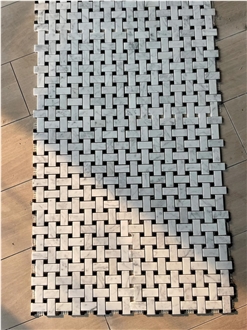 Black And White Carrara Marble Mosaic Tiles