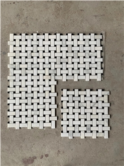 Black And White Carrara Marble Mosaic Tiles