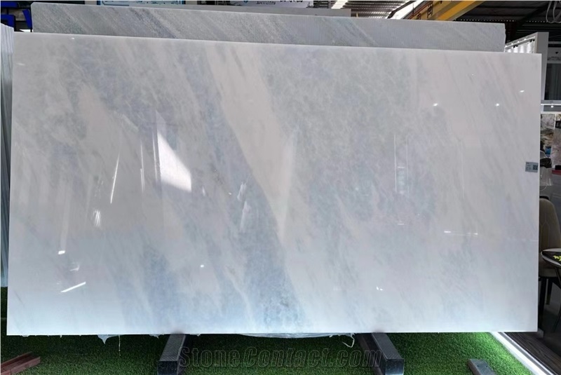 Brazil Crystal Blue - Calcite Blue Extra Marble Translucent Slab Tiles