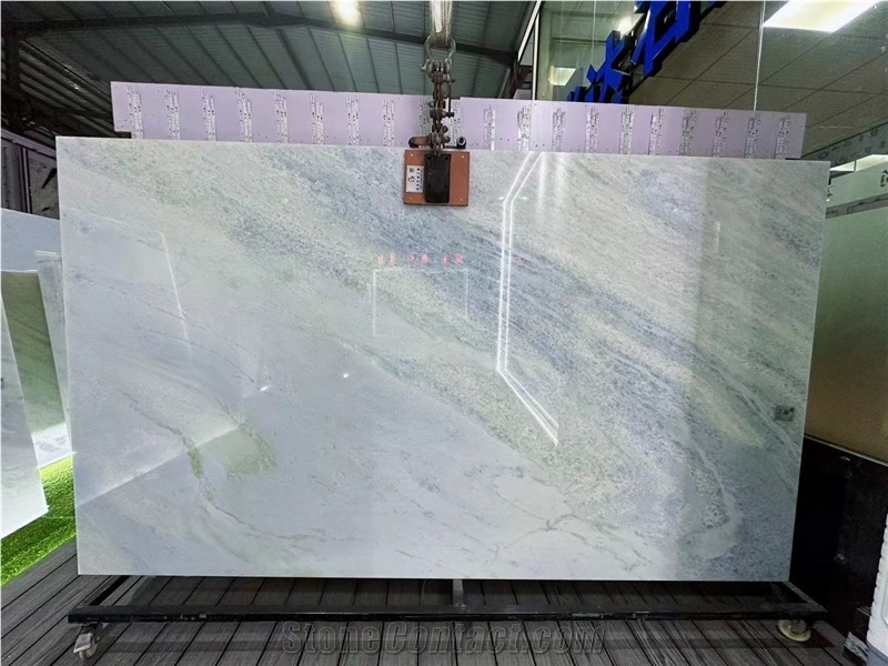 Brazil Crystal Blue - Calcite Blue Extra Marble Translucent Slab Tiles