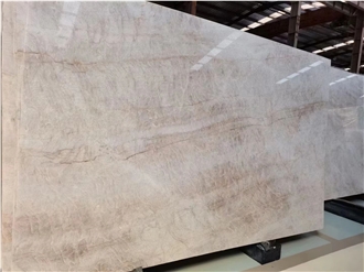 Brazil Custom Taj Mahal Quartzite Slabs For Kitchen Project