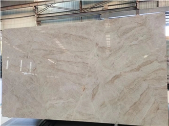 Brazil Custom Taj Mahal Quartzite Slabs For Kitchen Project