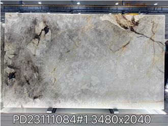 Brazil Pandora Quartzite White Stone Slabs For Flooring Tile Brazil Pandora Quartzite White Stone Slabs For Flooring Tile