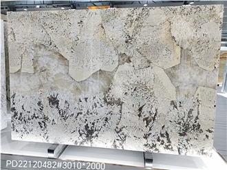 Brazil Pandora Quartzite White Stone Slabs For Flooring Tile