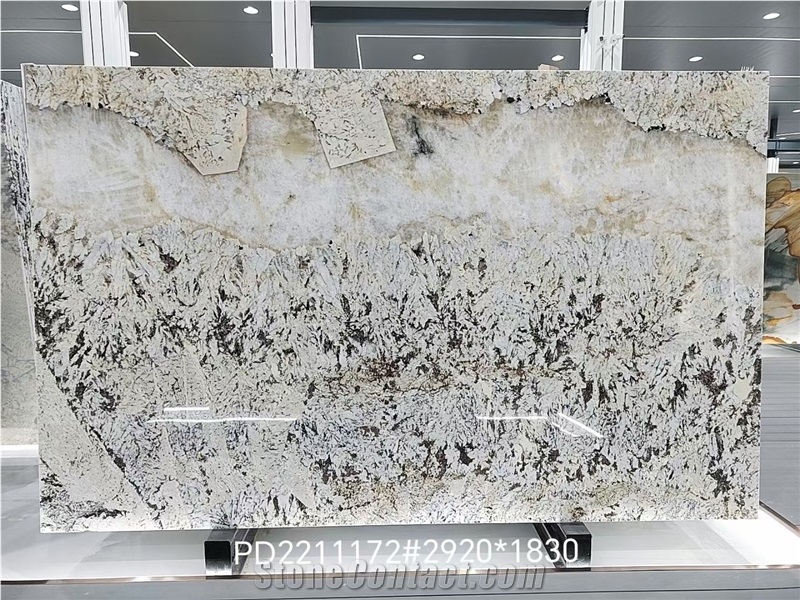 Brazil Pandora Quartzite White Stone Slabs For Flooring Tile