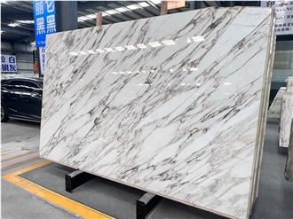 Calacatta Gold Marble Tiles Fish Maw Golden Stone Big Slabs
