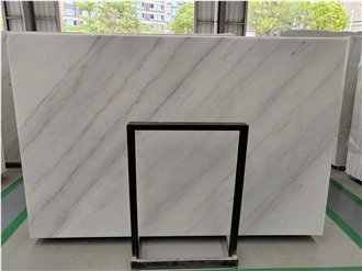China Guangxi White Marble Stone Polished Slab Floor Tiles