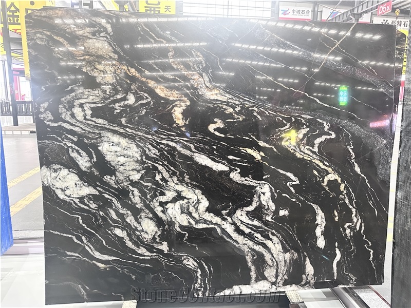 Custom Cosmic Gold Granite Slabs