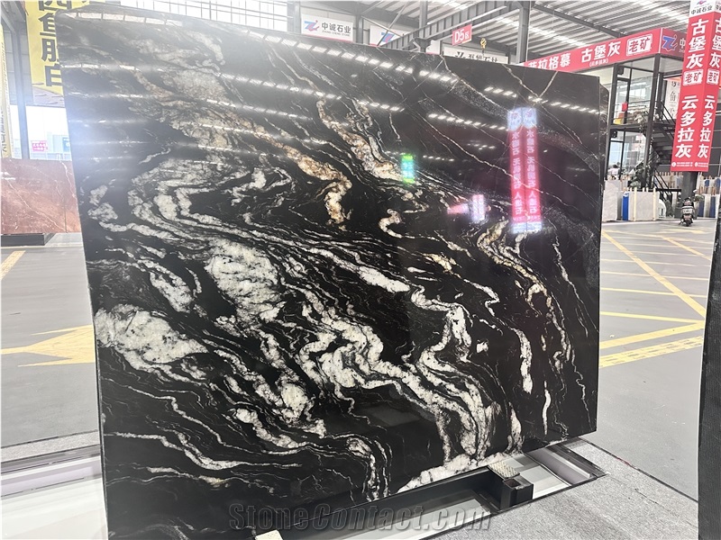 Custom Cosmic Gold Granite Slabs