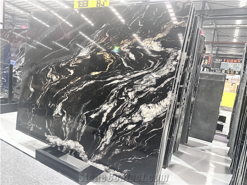 Custom Cosmic Gold Granite Slabs