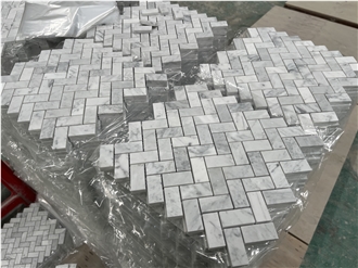 Custom Italy Bianco Carrara Marble Mosaic Tiles Custom Italy Bianco Carrara Marble Mosaic Tiles