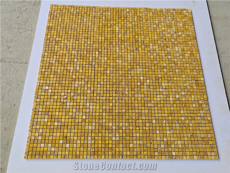 Desert Gold Travertine Mosaic Tiles