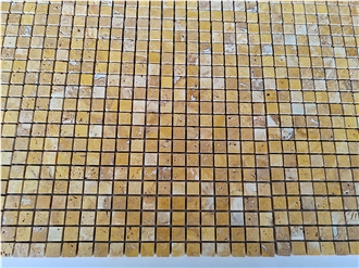Desert Gold Travertine Mosaic Tiles